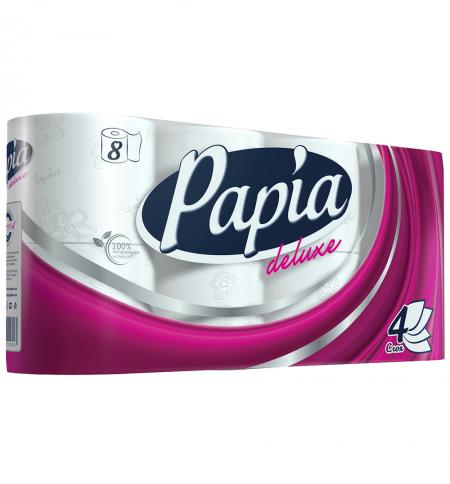 Туалетная бумага PAPIA белая 4 слоя (8шт.) - дополнительное фото